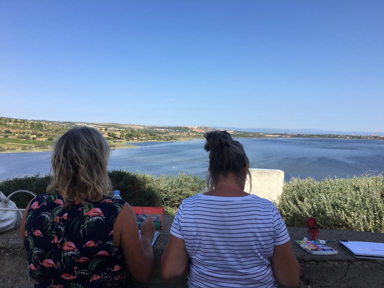 Sketching with Watercolour in Bages