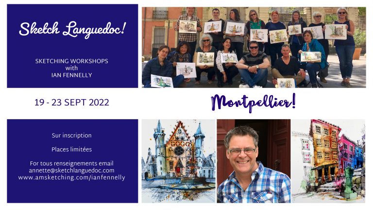 Urban Sketching Workshops in France with Ian Fennelly September 2022