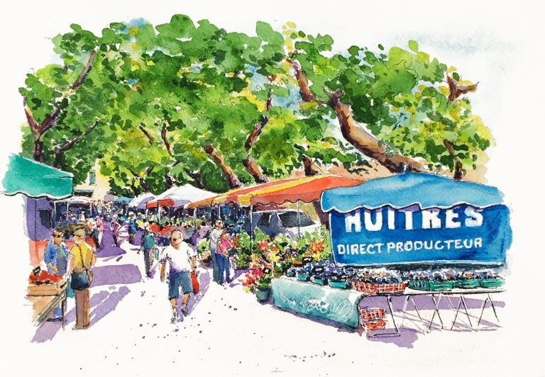 Morning at Saint Chinian Market
