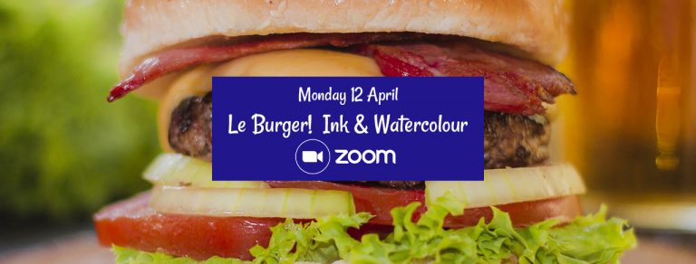 Le Burger! Ink & Watercolour Sketch – Live!