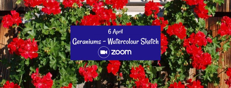 Geraniums in Watercolour – Live!