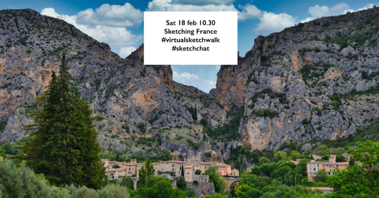 Sketching France – Moustiers-Sainte-Marie