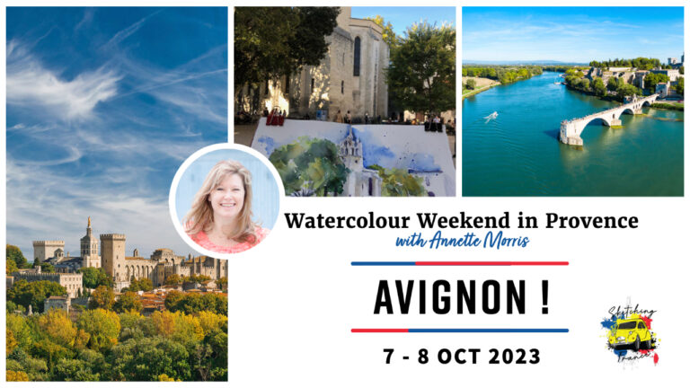 Watercolour weekend in Provence – Avignon!